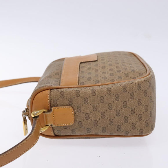 GUCCI Micro GG Supreme Shoulder Bag PVC Beige Gold 001 14 0412 Auth 135185