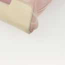 Salvatore Ferragamo Gancini Shoulder Bag Canvas Pink Gold Auth 135187-15