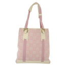 Salvatore Ferragamo Gancini Shoulder Bag Canvas Pink Gold Auth 135187-2