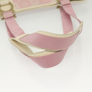 Salvatore Ferragamo Gancini Shoulder Bag Canvas Pink Gold Auth 135187-7