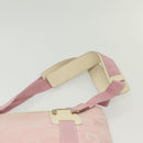Salvatore Ferragamo Gancini Shoulder Bag Canvas Pink Gold Auth 135187-8