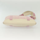 Salvatore Ferragamo Gancini Shoulder Bag Canvas Pink Gold Auth 135187-5