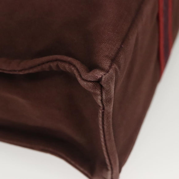 HERMES Fourre Tout MM Hand Bag Canvas Brown Auth 135190