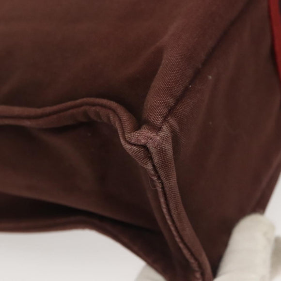 HERMES Fourre Tout MM Hand Bag Canvas Brown Auth 135190