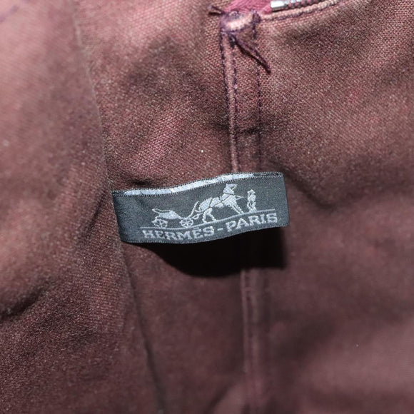 HERMES Fourre Tout MM Hand Bag Canvas Brown Auth 135190