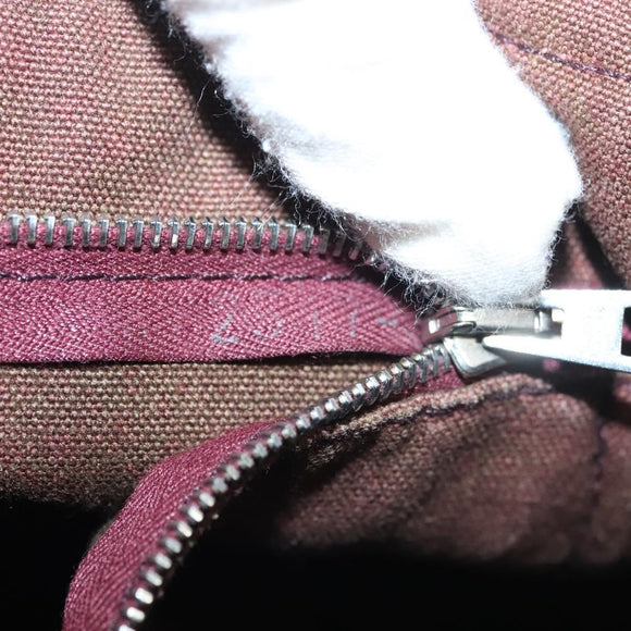 HERMES Fourre Tout MM Hand Bag Canvas Brown Auth 135190