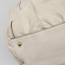 GUCCI Tote Bag Leather Ivory Gold 189835 Auth 135191-15