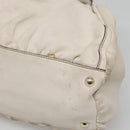 GUCCI Tote Bag Leather Ivory Gold 189835 Auth 135191-16