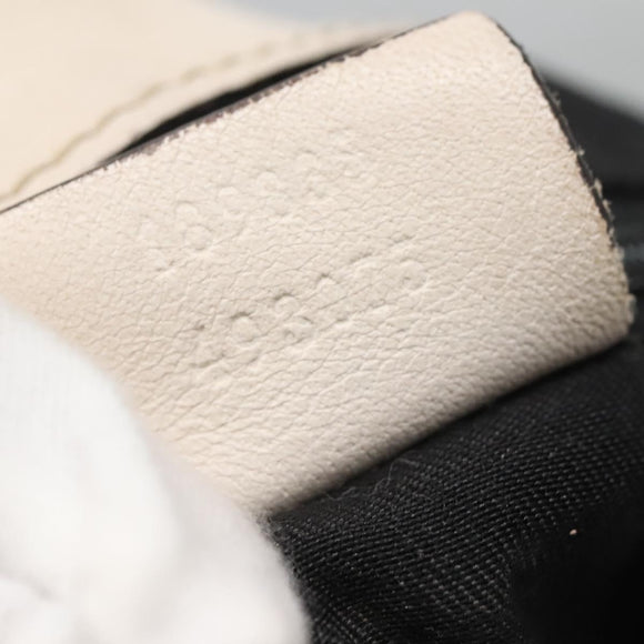 GUCCI Tote Bag Leather Ivory Gold 189835 Auth 135191