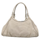 GUCCI Tote Bag Leather Ivory Gold 189835 Auth 135191-2