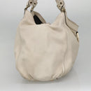 GUCCI Tote Bag Leather Ivory Gold 189835 Auth 135191-3