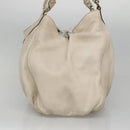 GUCCI Tote Bag Leather Ivory Gold 189835 Auth 135191-4
