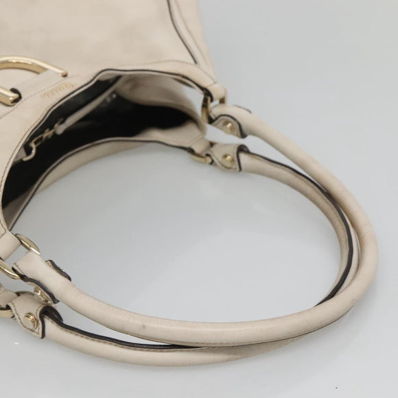 GUCCI Tote Bag Leather Ivory Gold 189835 Auth 135191