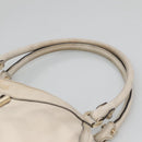GUCCI Tote Bag Leather Ivory Gold 189835 Auth 135191-8
