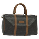 Christian Dior Honeycomb Canvas Boston Bag PVC Black Gold Auth 135192-1