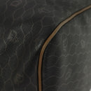 Christian Dior Honeycomb Canvas Boston Bag PVC Black Gold Auth 135192-14