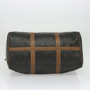 Christian Dior Honeycomb Canvas Boston Bag PVC Black Gold Auth 135192-5