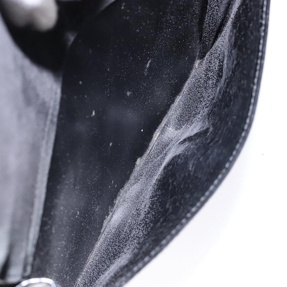 GUCCI Shoulder Bag Leather Black Gold 001 3444 1650 Auth 135195