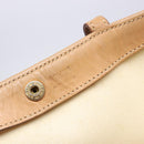 CELINE Macadam Canvas Tote Bag PVC Leather White Gold Auth 135197-12