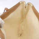 CELINE Macadam Canvas Tote Bag PVC Leather White Gold Auth 135197-19