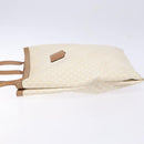 CELINE Macadam Canvas Tote Bag PVC Leather White Gold Auth 135197-4