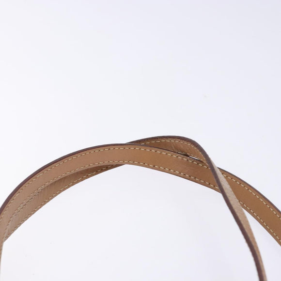 CELINE Macadam Canvas Tote Bag PVC Leather White Gold Auth 135197