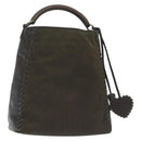 Christian Dior Trotter Canvas Hand Bag Khaki Auth 135198-1