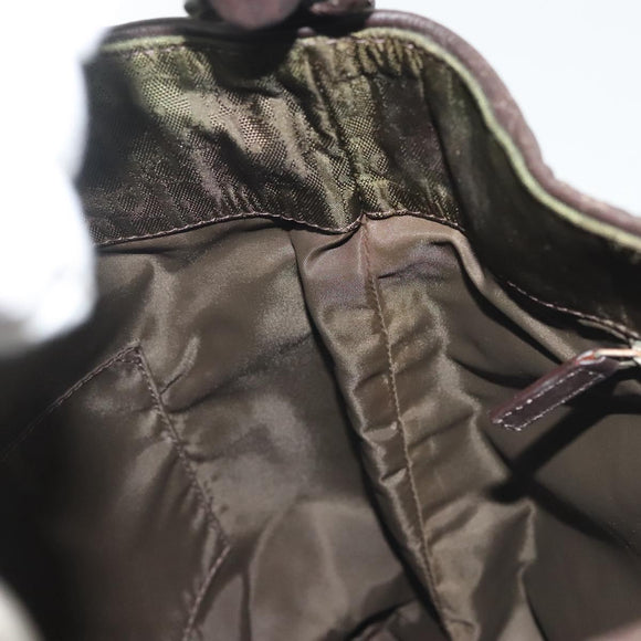 Christian Dior Trotter Canvas Hand Bag Khaki Auth 135198