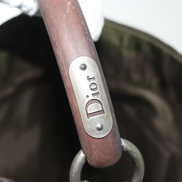 Christian Dior Trotter Canvas Hand Bag Khaki Auth 135198