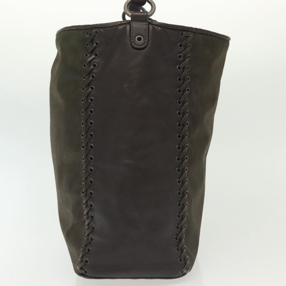 Christian Dior Trotter Canvas Hand Bag Khaki Auth 135198