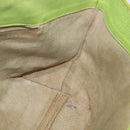 FENDI Tote Bag Leather Green Silver Auth 135199-16