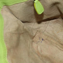 FENDI Tote Bag Leather Green Silver Auth 135199-17