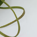 FENDI Tote Bag Leather Green Silver Auth 135199-7