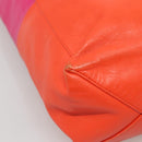 CELINE Tote Bag Leather Pink Gold Auth 135200-11