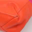 CELINE Tote Bag Leather Pink Gold Auth 135200-12