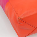 CELINE Tote Bag Leather Pink Gold Auth 135200-13