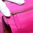 CELINE Tote Bag Leather Pink Gold Auth 135200-16