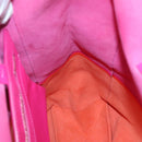 CELINE Tote Bag Leather Pink Gold Auth 135200-19