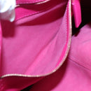 CELINE Tote Bag Leather Pink Gold Auth 135200-20