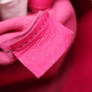 CELINE Tote Bag Leather Pink Gold Auth 135200-21