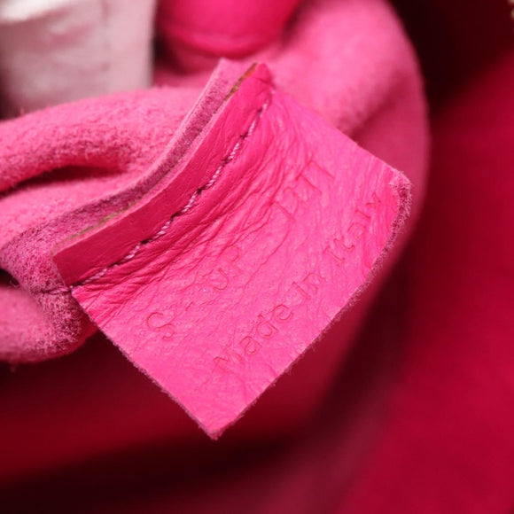 CELINE Tote Bag Leather Pink Gold Auth 135200