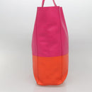 CELINE Tote Bag Leather Pink Gold Auth 135200-4