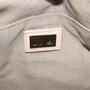 FENDI Zucchino Canvas Hand Bag Beige Gold Auth 135203-19