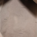 FENDI Zucchino Canvas Hand Bag Beige Gold Auth 135203-10