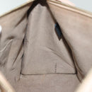 FENDI Zucchino Canvas Hand Bag Beige Gold Auth 135203-20