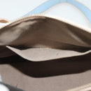 FENDI Zucchino Canvas Hand Bag Beige Gold Auth 135203-22