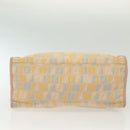 FENDI Zucchino Canvas Hand Bag Beige Gold Auth 135203-5