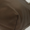 LOEWE Hand Bag Leather Brown Silver Auth 135204-14