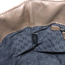 LOEWE Hand Bag Leather Brown Silver Auth 135204-18