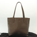 LOEWE Hand Bag Leather Brown Silver Auth 135204-12